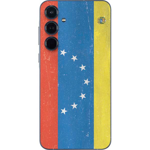 Venezuela Flag Distressed Galaxy A55 5G Skin