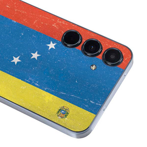Venezuela Flag Distressed Galaxy A55 5G Skin