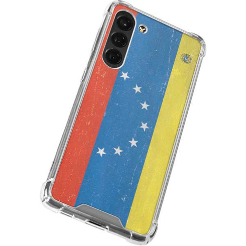 Venezuela Flag Distressed Galaxy S24 FE Clear Case