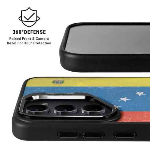 Venezuela Flag Distressed Galaxy S25 Plus Kickstand Case