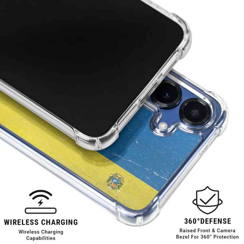 Venezuela Flag Distressed Galaxy S25 Plus Clear Case