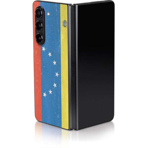 Venezuela Flag Distressed Galaxy Z Fold5 5G Skin