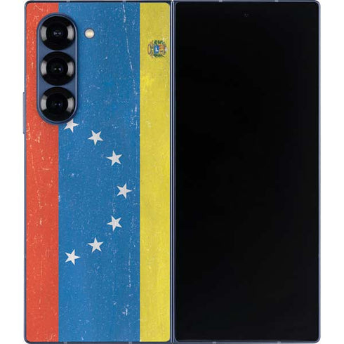 Venezuela Flag Distressed Galaxy Z Fold6 Skin