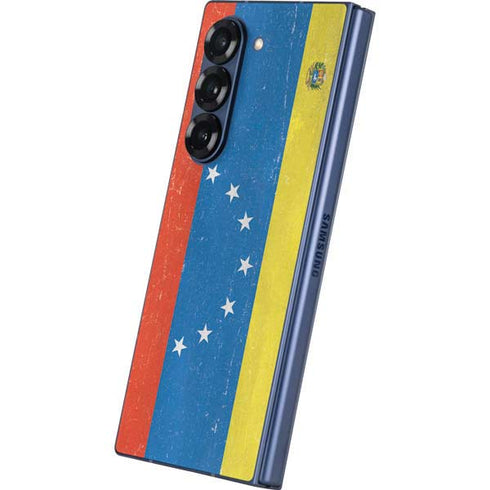 Venezuela Flag Distressed Galaxy Z Fold6 Skin