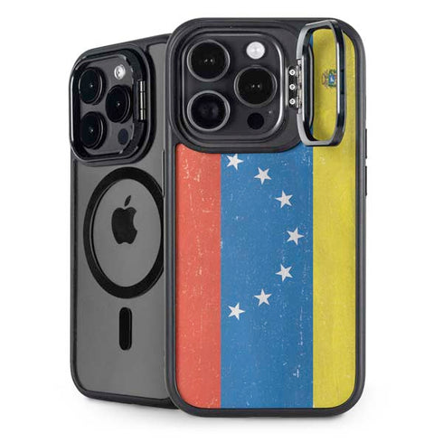 Venezuela Flag Distressed iPhone 14 Pro Kickstand Case