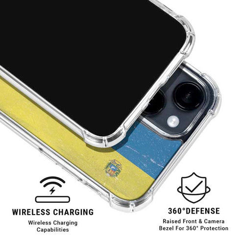 Venezuela Flag Distressed iPhone 15 Clear Case