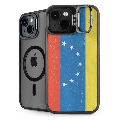 Venezuela Flag Distressed iPhone 15 Kickstand Case