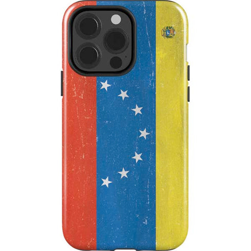 Venezuela Flag Distressed iPhone 15 Pro Impact Case