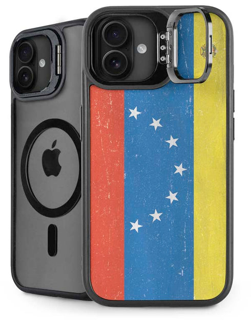 Venezuela Flag Distressed iPhone 16 Kickstand Case