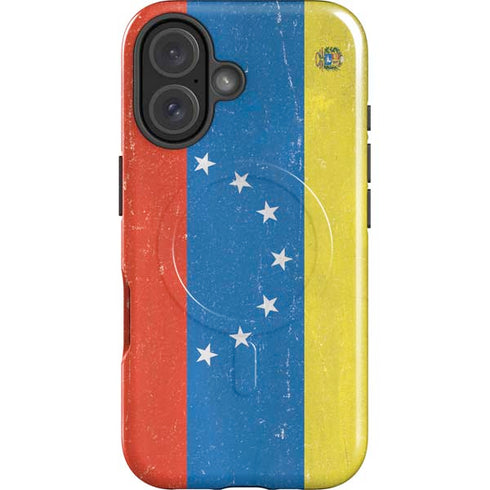 Venezuela Flag Distressed iPhone 16 Magsafe Impact Case
