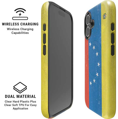 Venezuela Flag Distressed iPhone 16 Magsafe Impact Case