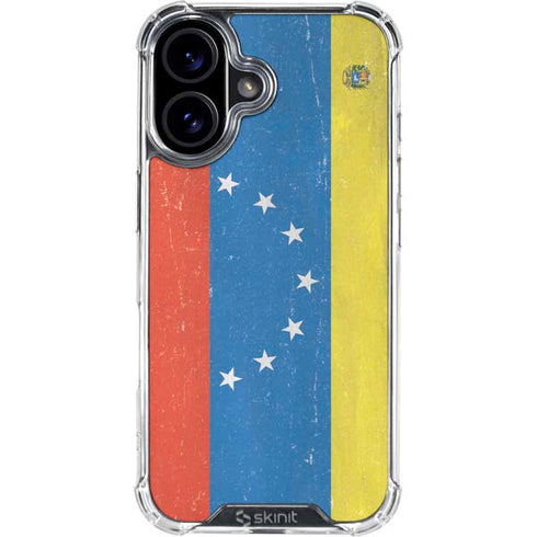 Venezuela Flag Distressed iPhone 16 Plus Clear Case