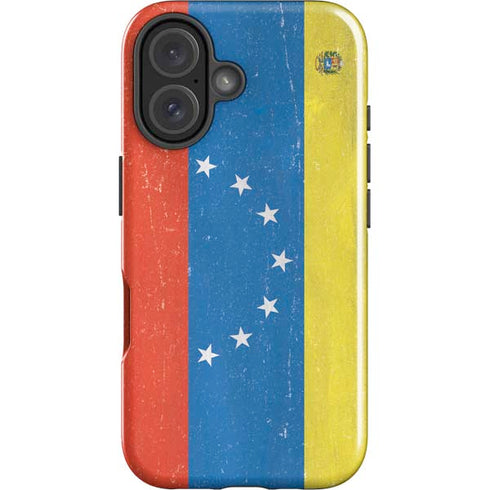 Venezuela Flag Distressed iPhone 16 Plus Impact Case