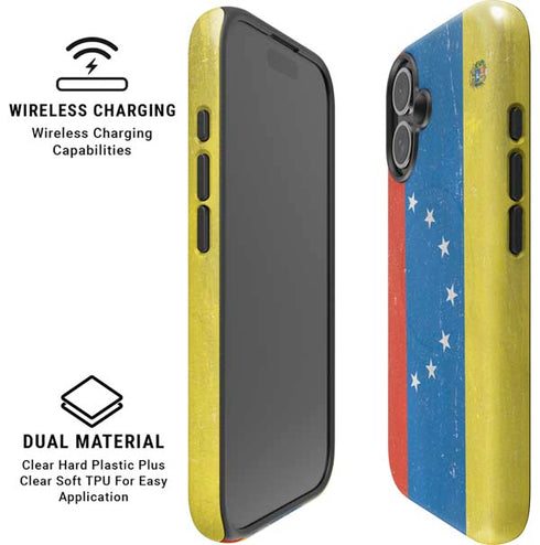 Venezuela Flag Distressed iPhone 16 Plus Magsafe Impact Case