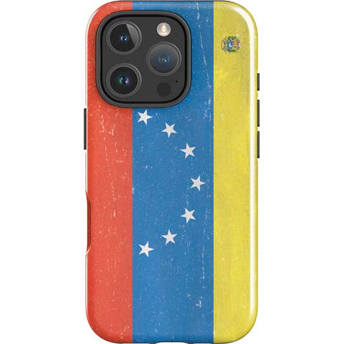 Venezuela Flag Distressed iPhone 16 Pro Impact Case
