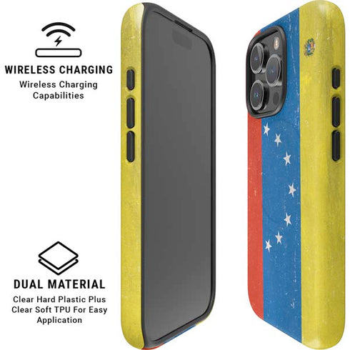 Venezuela Flag Distressed iPhone 16 Pro Magsafe Impact Case