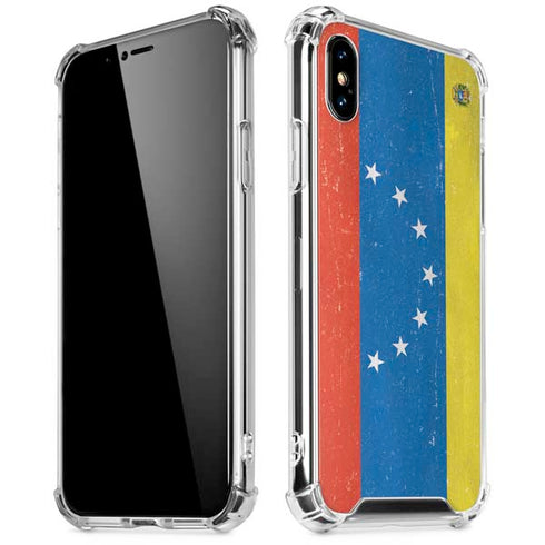 Venezuela Flag Distressed iPhone X/XS Clear Case