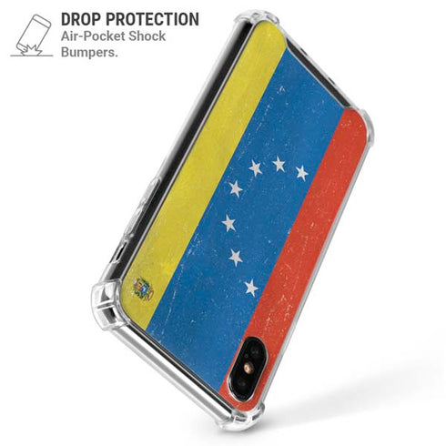 Venezuela Flag Distressed iPhone X/XS Clear Case