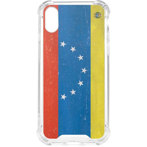 Venezuela Flag Distressed iPhone XS Clear Case