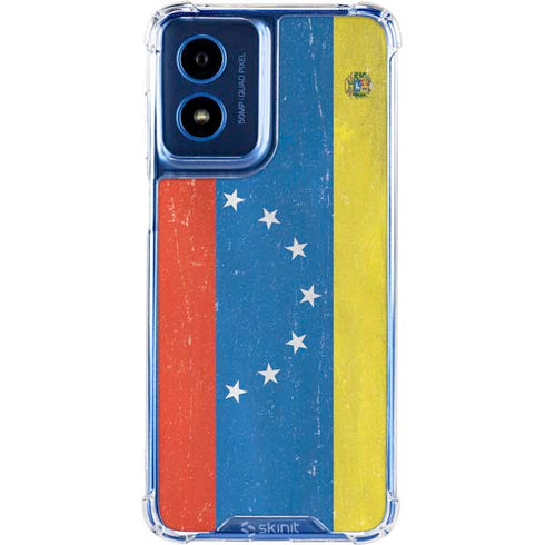 Venezuela Flag Distressed Moto G 5G (2024) Clear Case