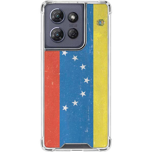Venezuela Flag Distressed Moto G Play 5G (2025) Clear Case