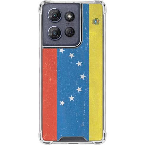 Venezuela Flag Distressed Moto G Stylus 5G (2025) Clear Case