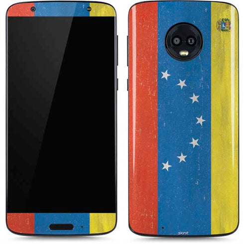 Venezuela Flag Distressed Moto G6 Skin