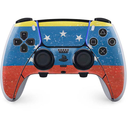 Venezuela Flag Distressed PS5 DualSense Edge Pro Controller Skin