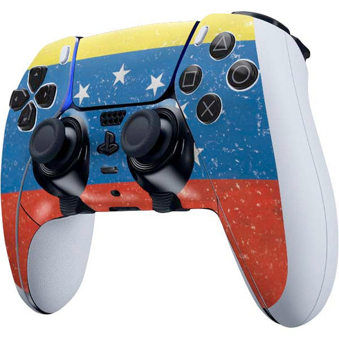 Venezuela Flag Distressed PS5 DualSense Edge Pro Controller Skin