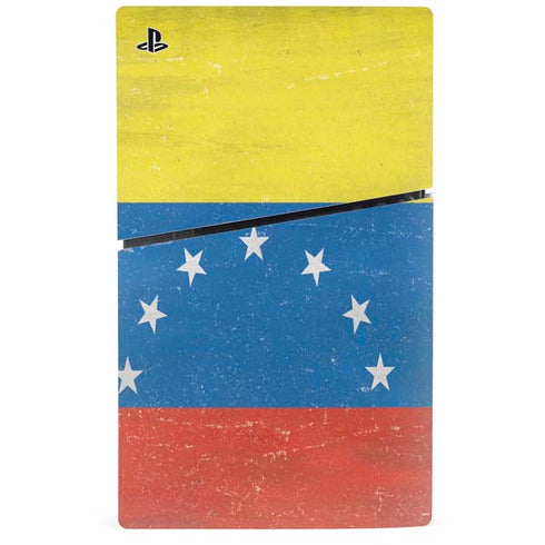 Venezuela Flag Distressed PS5 Slim Digital Edition Console Skin