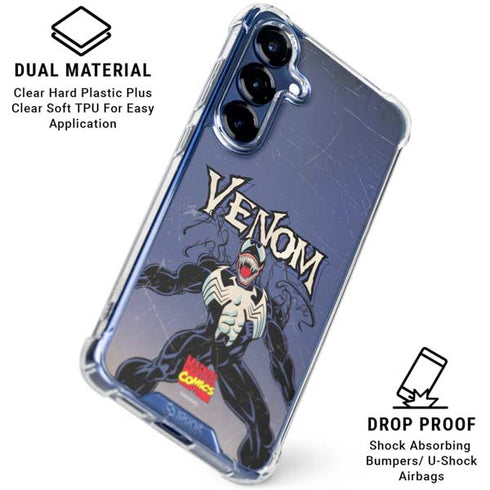 Marvel Classic Comics Venom Galaxy S25 Plus Clear Case