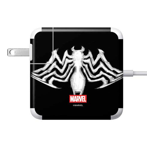 Marvel Venom Venom Logo 85W Power Adapter (15 and 17 inch MacBook Pro Charger) Skin