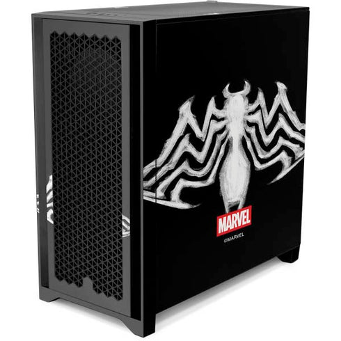 Marvel Venom Venom Logo Corsair 4000D Tempered Glass Mid-Tower ATX Case Skin