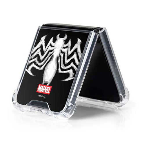 Marvel Venom Venom Logo Galaxy Z Flip5 5G Clear Case