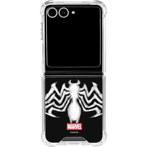 Marvel Venom Venom Logo Galaxy Z Flip7 Clear Case