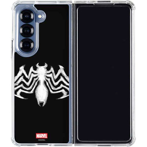 Marvel Venom Venom Logo Galaxy Z Fold7 Clear Case