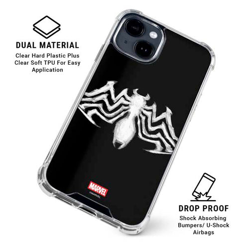 Marvel Venom Venom Logo iPhone 14 Plus Clear Case