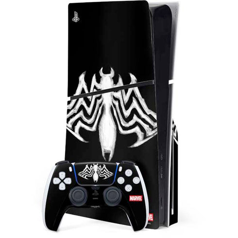 Marvel Venom Venom Logo PS5 Slim Disk Bundle Skin