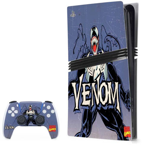 Marvel Classic Comics Venom PS5 Pro Bundle Skin