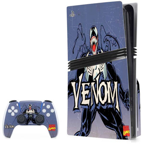 Marvel Classic Comics Venom PS5 Pro Disk Bundle Skin