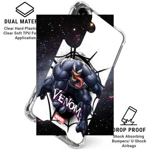 Marvel Venom Reaching Forward Galaxy S26 Plus Clear Case