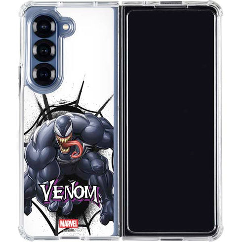 Marvel Venom Reaching Forward Galaxy Z Fold7 Clear Case