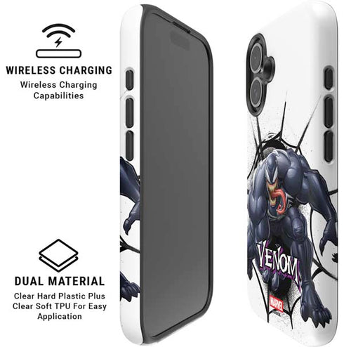 Marvel Venom Reaching Forward iPhone 16 Magsafe Impact Case