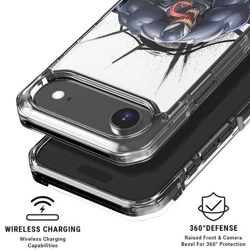 Marvel Venom Reaching Forward iPhone 17 Air Clear Case
