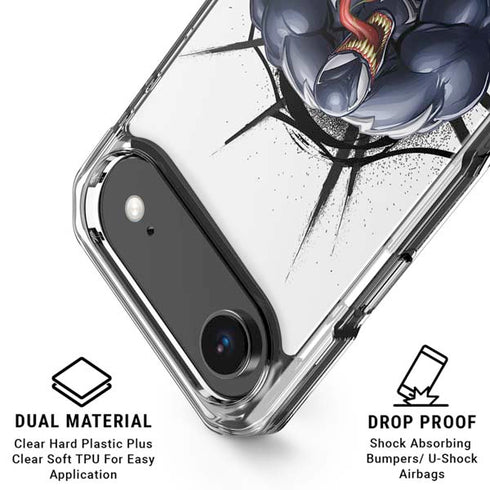 Marvel Venom Reaching Forward iPhone 17 Air Clear Case