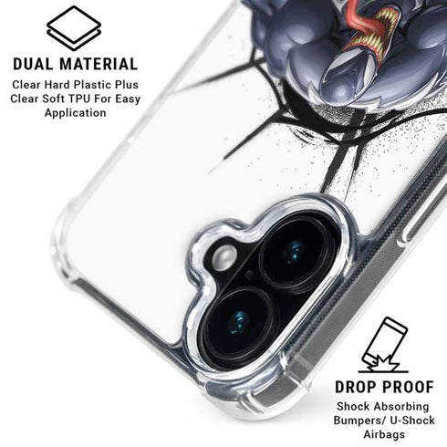 Marvel Venom Reaching Forward iPhone 17 Clear Case