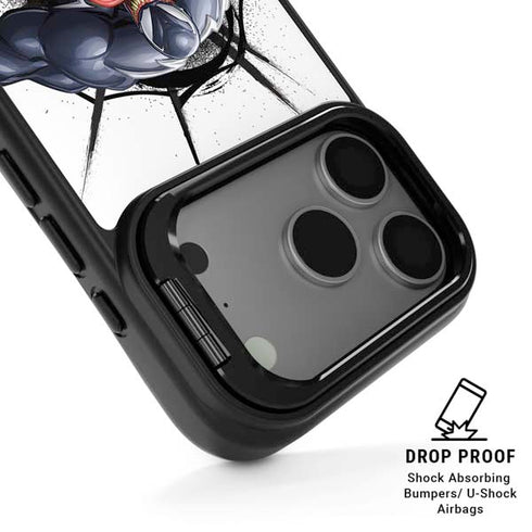 Marvel Venom Reaching Forward iPhone 17 Pro Kickstand Case