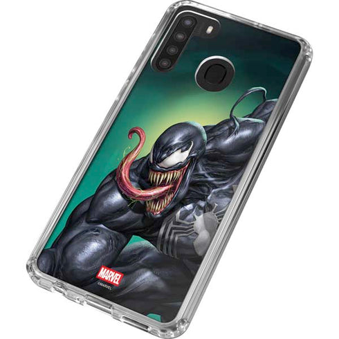 Marvel Venom Symbiote Galaxy A21 Clear Case