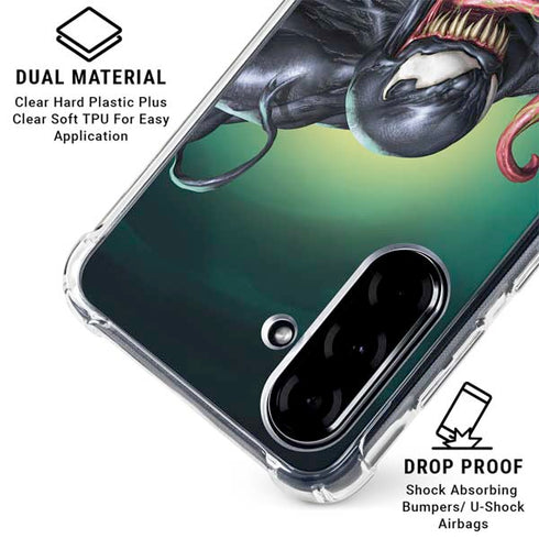 Marvel Venom Symbiote Galaxy A36 5G Clear Case