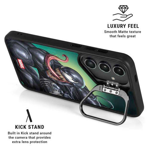 Marvel Venom Symbiote Galaxy S25 Plus Kickstand Case